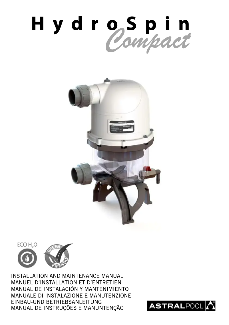 Page 1 de la notice Manuel utilisateur AstralPool HydroSpin Compact