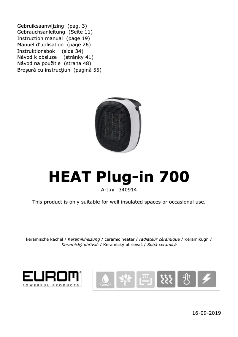 Image de la première page du manuel de l'appareil Heat Plug-in 700