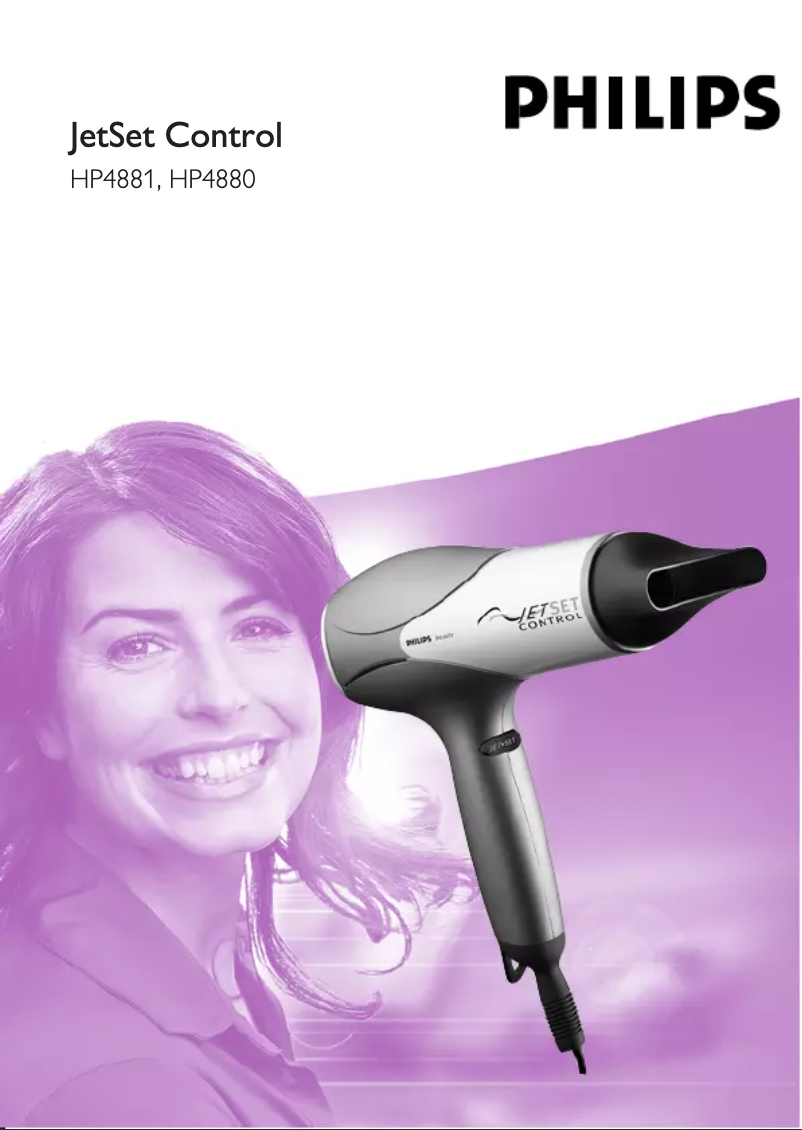 Page 1 of the manual User Manual Philips JetSet Control HP4881