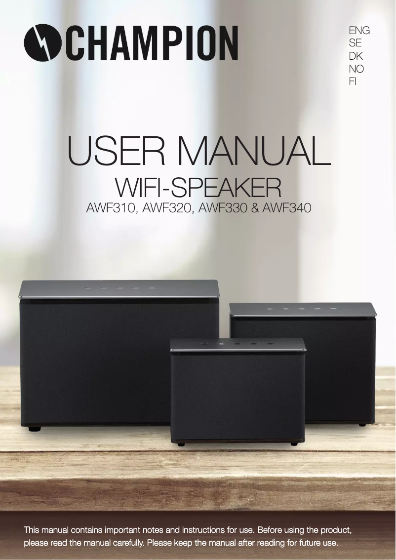 Image de la première page du manuel de l'appareil AWF320