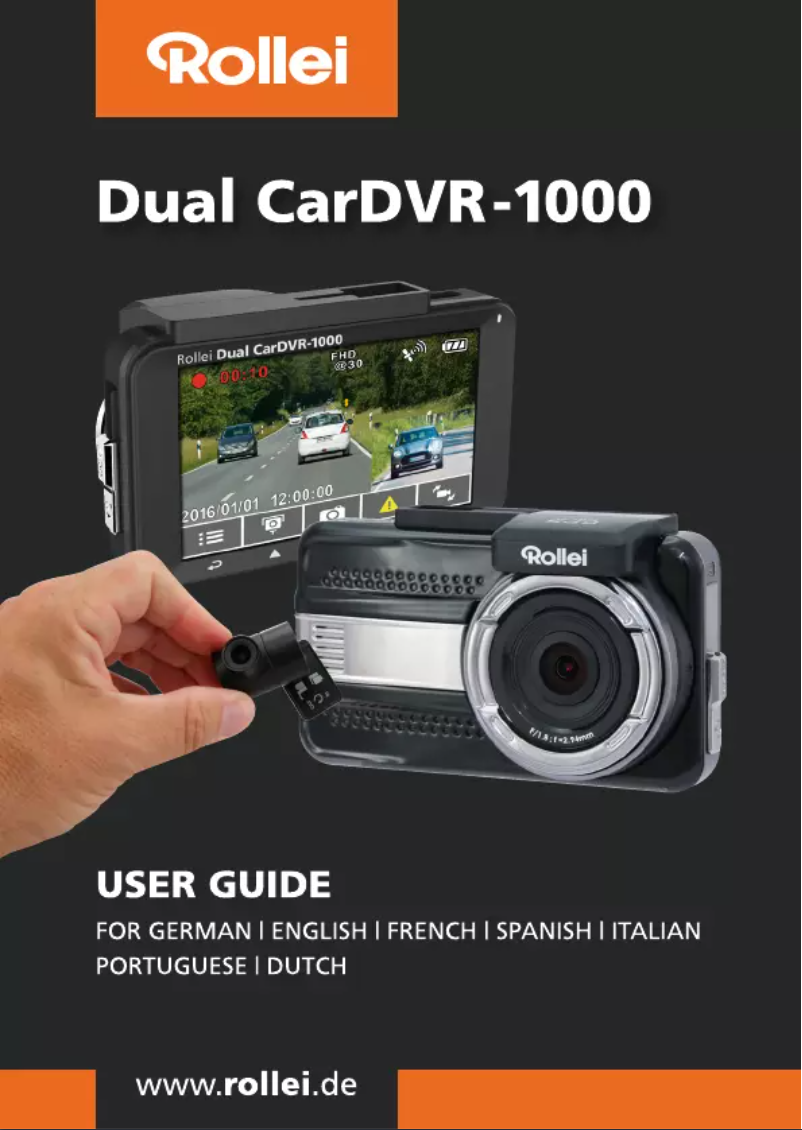 Page n°1 - Manuel utilisateur Rollei CarDVR-1000