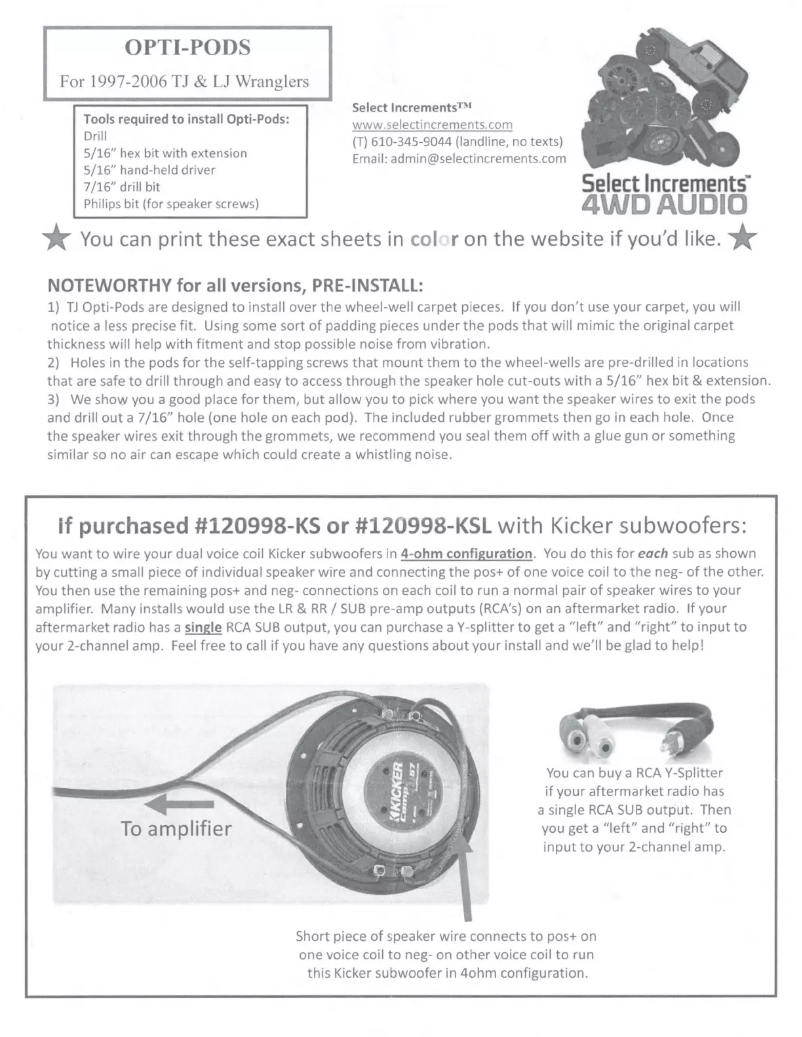 Image de la première page du manuel de l'appareil Opti-Pods
