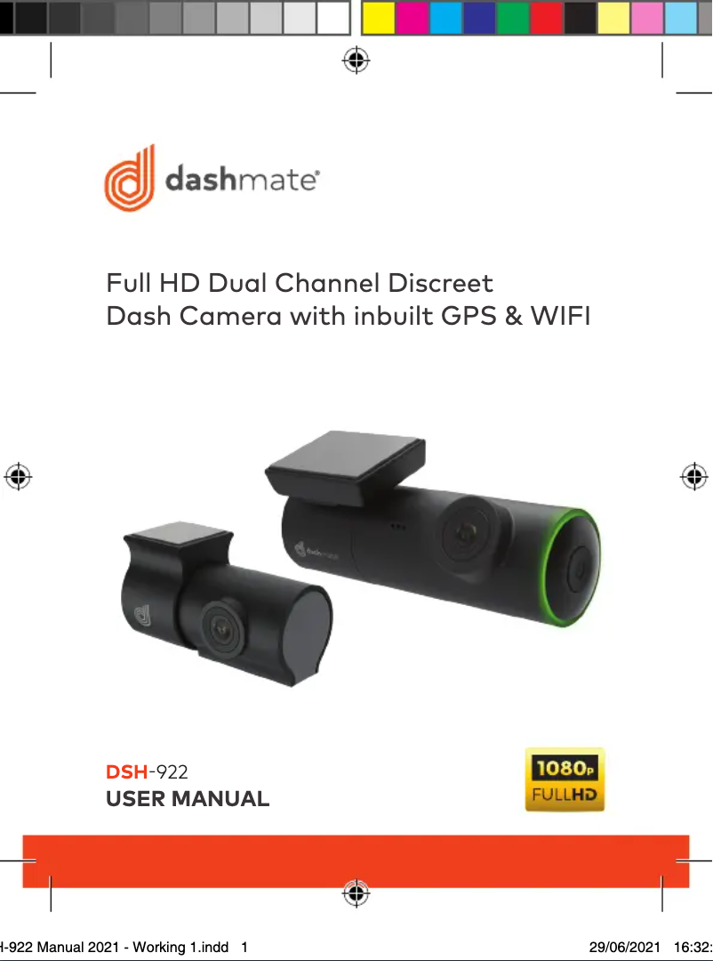 Page n°1 - Manuel utilisateur Dashmate DSH-922