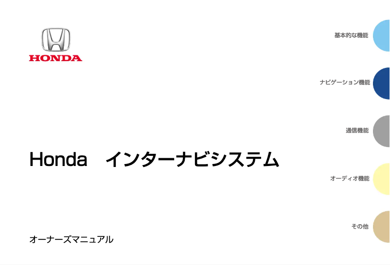 Page 1 de la notice Manuel utilisateur Honda Stepwgn (2010)