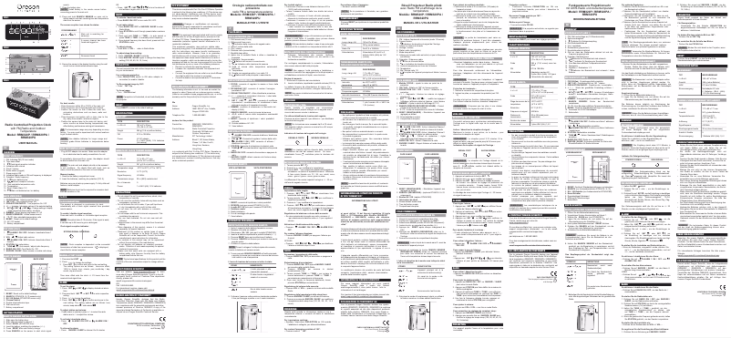Page 1 de la notice Manuel utilisateur Oregon Scientific RRM320P