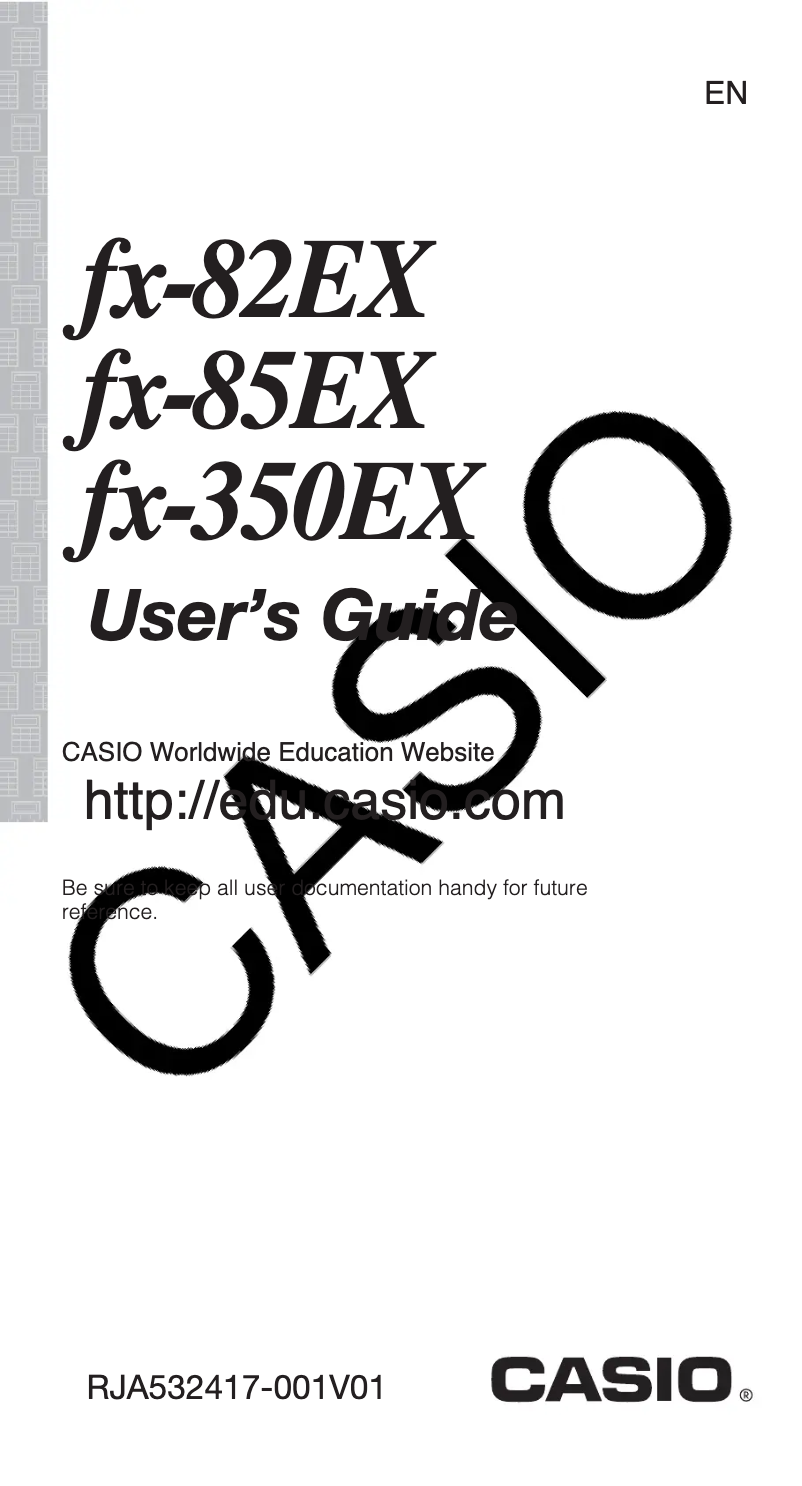 Page n°1 - Manuel utilisateur Casio FX-82EX