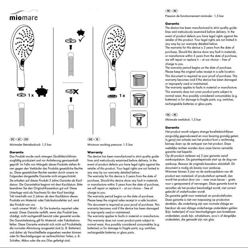 Página 1 del manual Manual de usuario Miomare IAN 291535