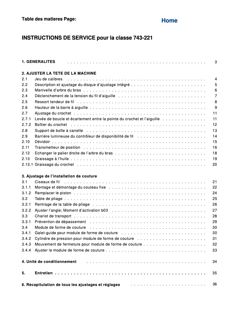 Image de la première page du manuel de l'appareil 743-221