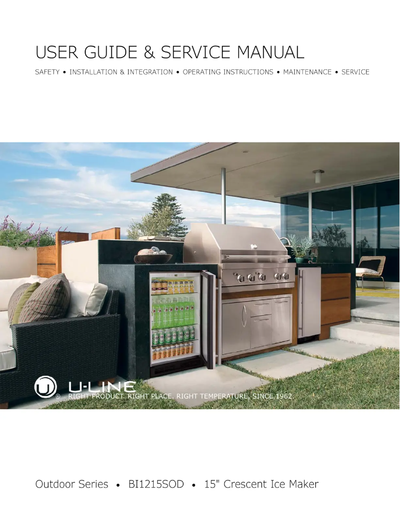 Page n°1 - Manuel utilisateur U-Line U-BI1215OD