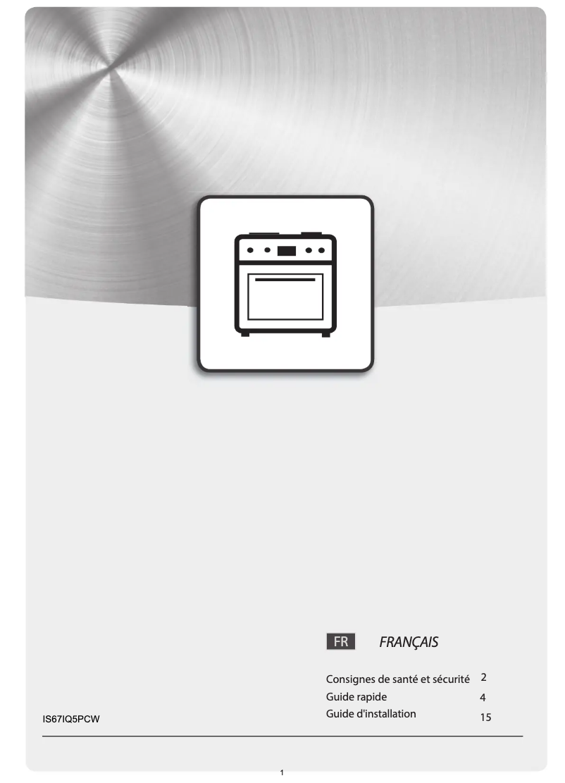 Image de la première page du manuel de l'appareil IS67IQ5PCW