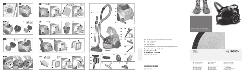 Page 1 de la notice Manuel utilisateur Bosch BGS4212