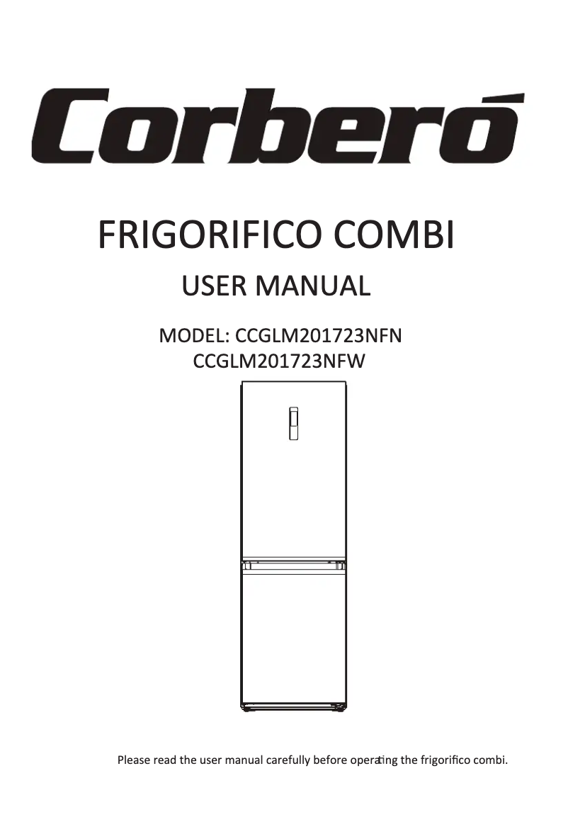Página 1 del manual Manual de usuario Corbero CCGLM201723NFW