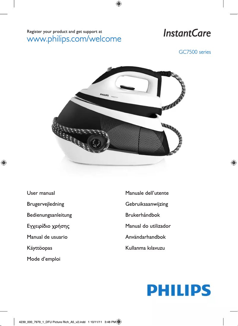 Image de la première page du manuel de l'appareil InstantCare GC7545