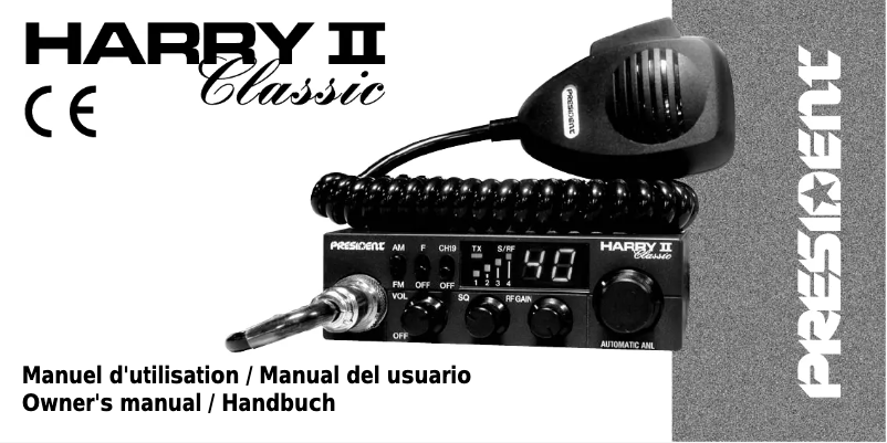 Image de la première page du manuel de l'appareil Harry II Classic
