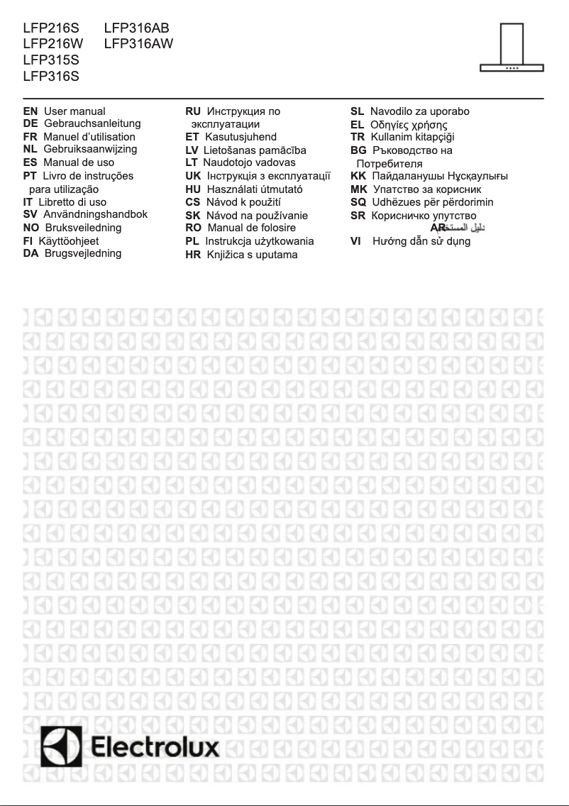 Page 1 de la notice Manuel utilisateur Electrolux LFP316AW
