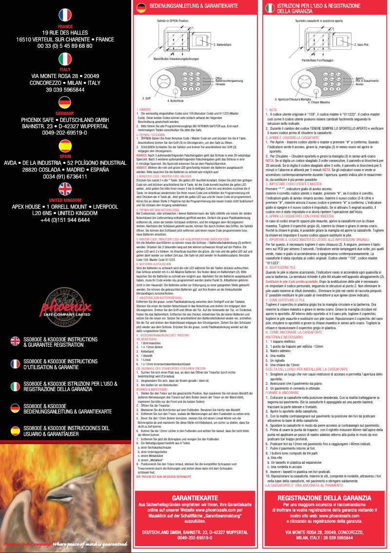 Page n°1 - Manuel utilisateur Phoenix SS0802E