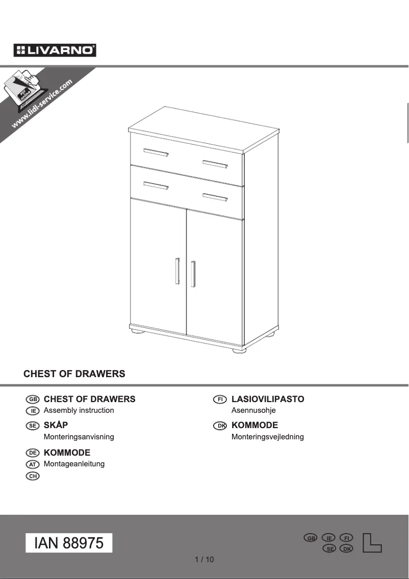 Page n°1 - Manuel utilisateur Livarno Lux IAN 88975