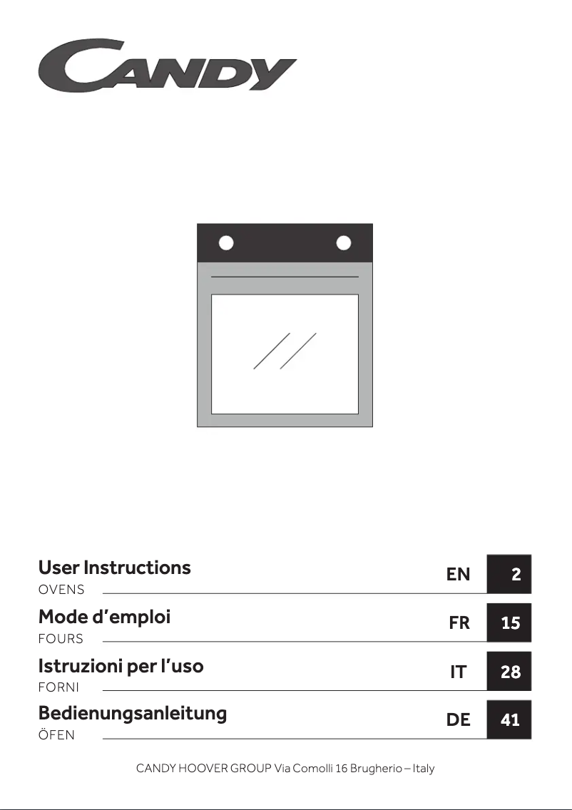 Page 1 de la notice Manuel utilisateur Candy FIDC N265
