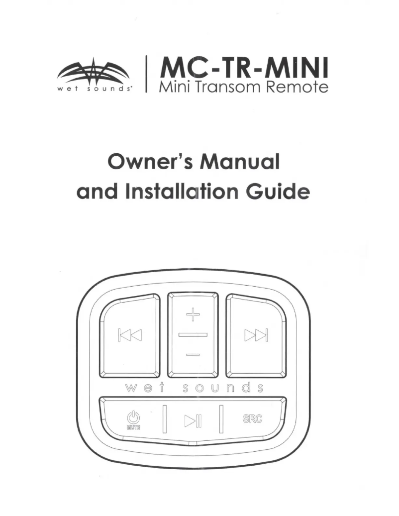 Página 1 del manual Manual de usuario Wet Sounds MC-TR-MINI