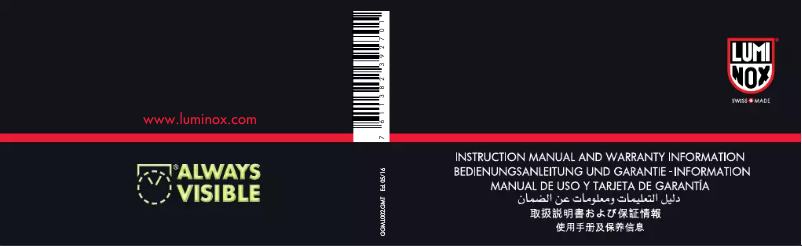 Page n°1 - Manuel utilisateur Luminox F-22 Raptor 9249