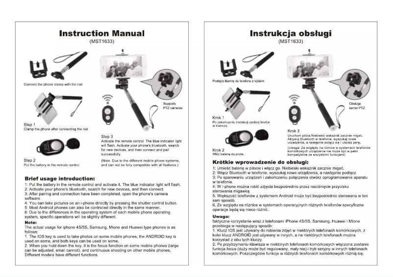 Page 1 de la notice Manuel utilisateur Vakoss Msonic
