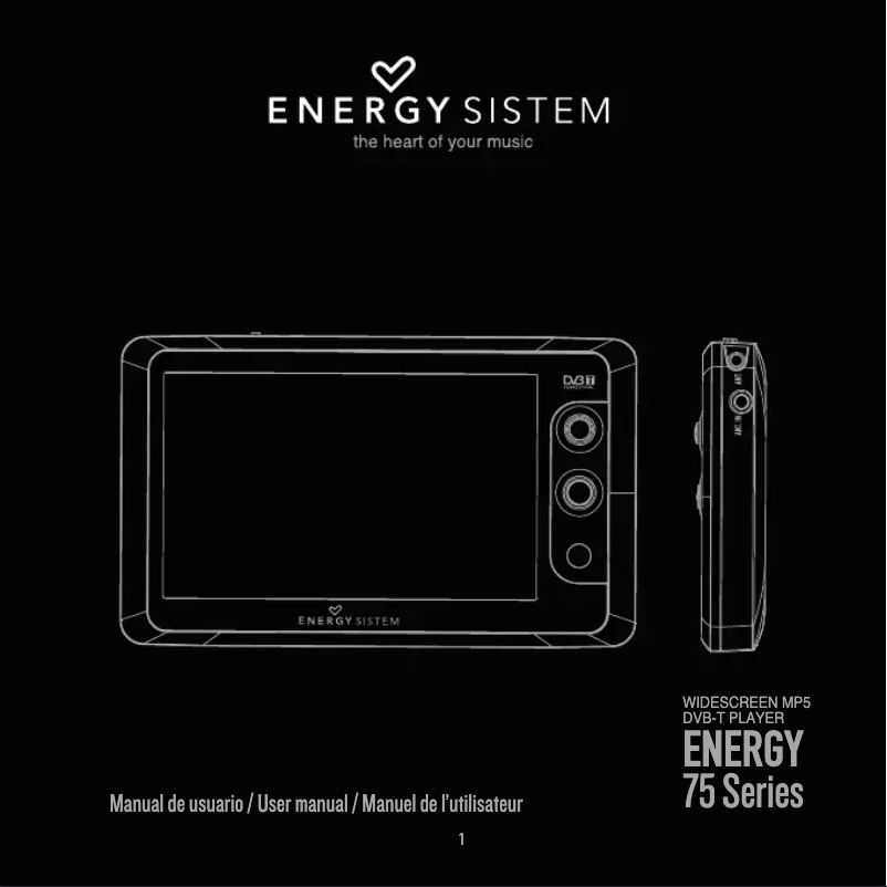 Page 1 de la notice Manuel utilisateur Energy Sistem Energy 75