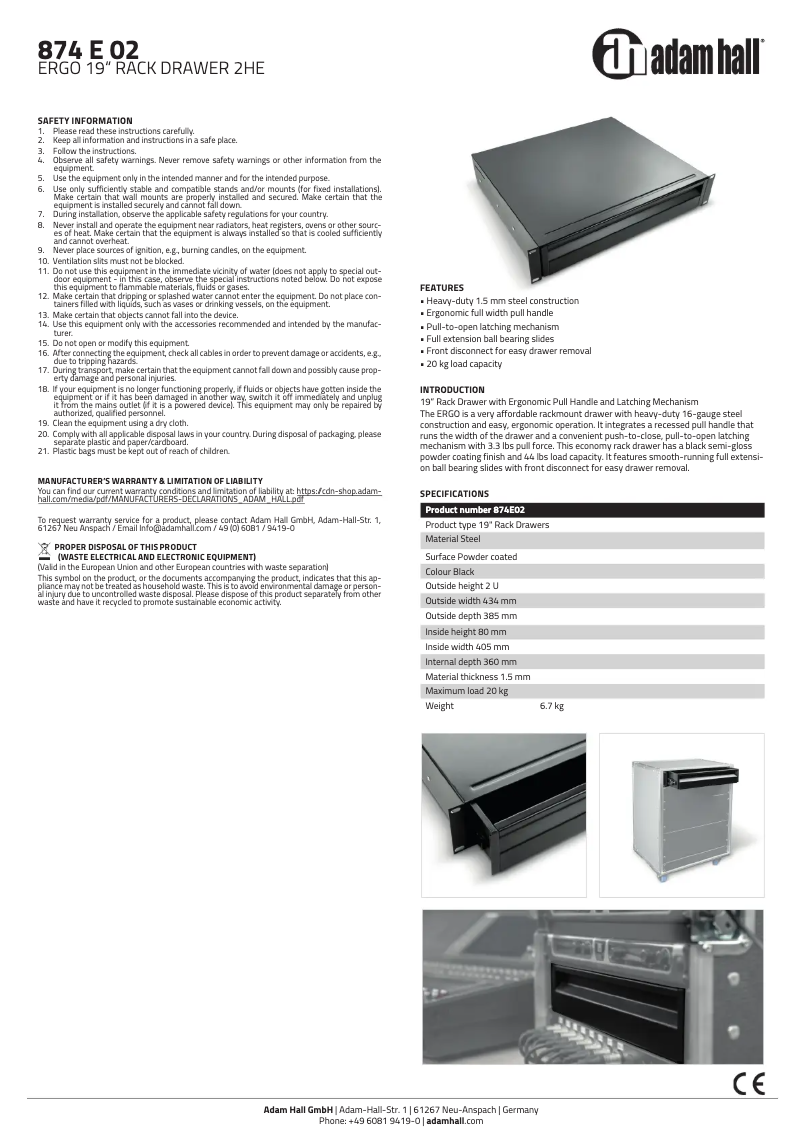 Image de la première page du manuel de l'appareil 874 E 02