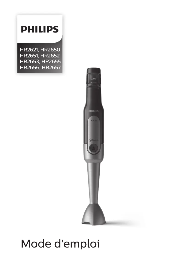 Page n°1 - Manuel utilisateur Philips Viva Collection HR2656