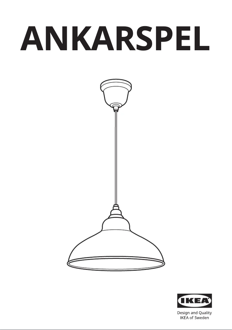 Page 1 de la notice Manuel utilisateur Ikea ANKARSPEL 604.943.34