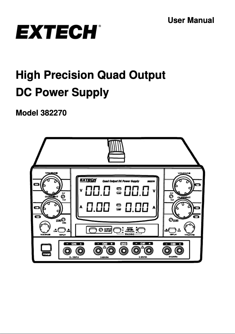 Page 1 de la notice Manuel utilisateur Extech 382270