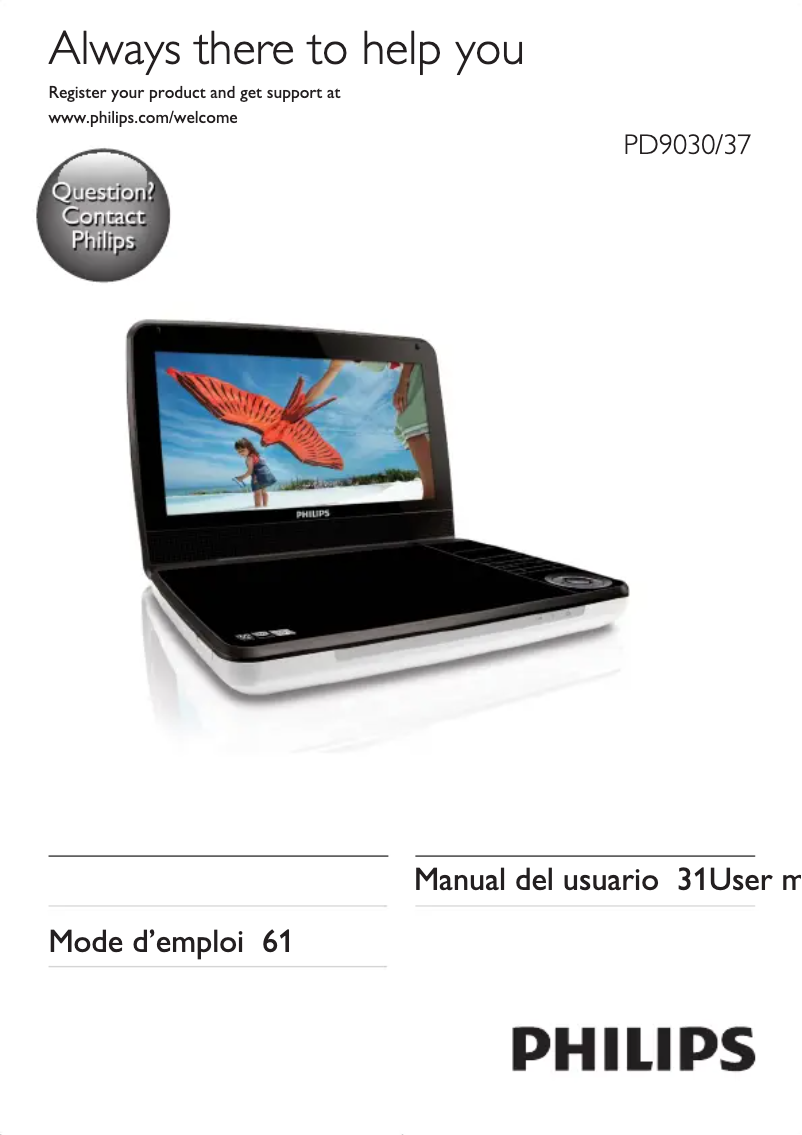 Page n°1 - Manuel utilisateur Philips PD9030