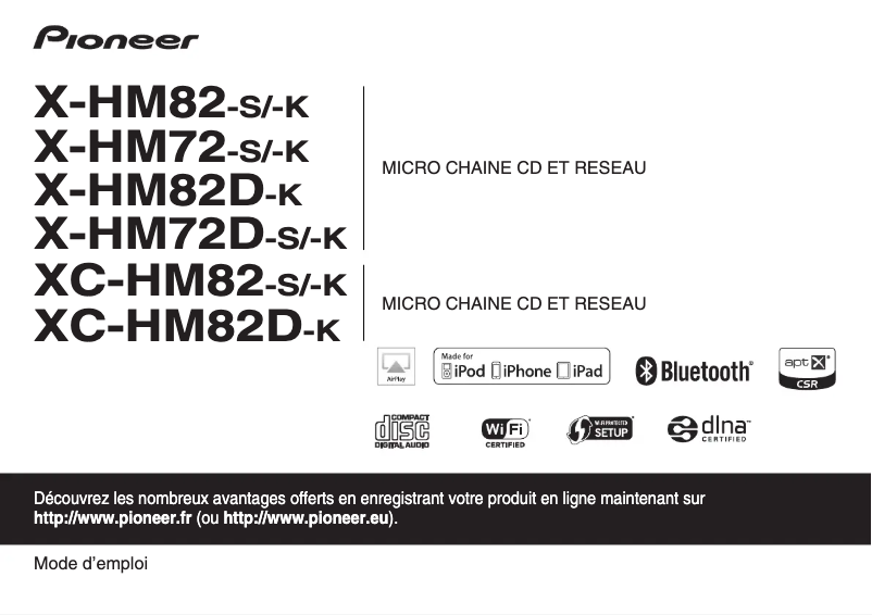 Page n°1 - Manuel utilisateur Pioneer X-HM82