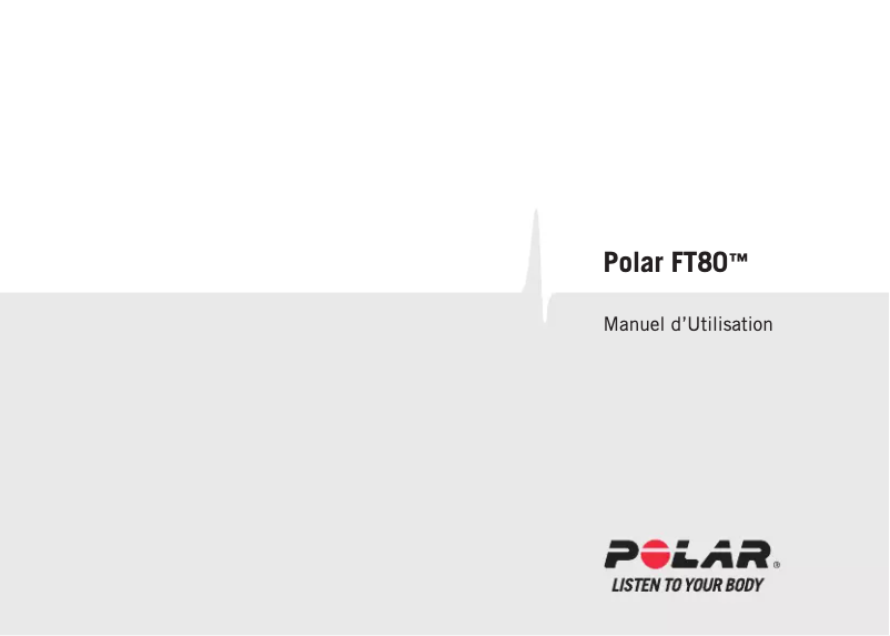 Page n°1 - Manuel utilisateur Polar FT80
