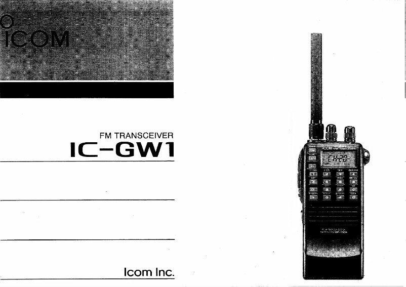 Image de la première page du manuel de l'appareil IC-GW1