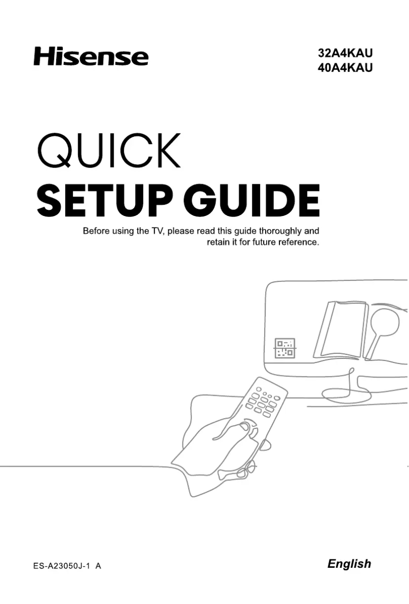Page n°1 - Guide de démarrage rapide Hisense 40A4KAU