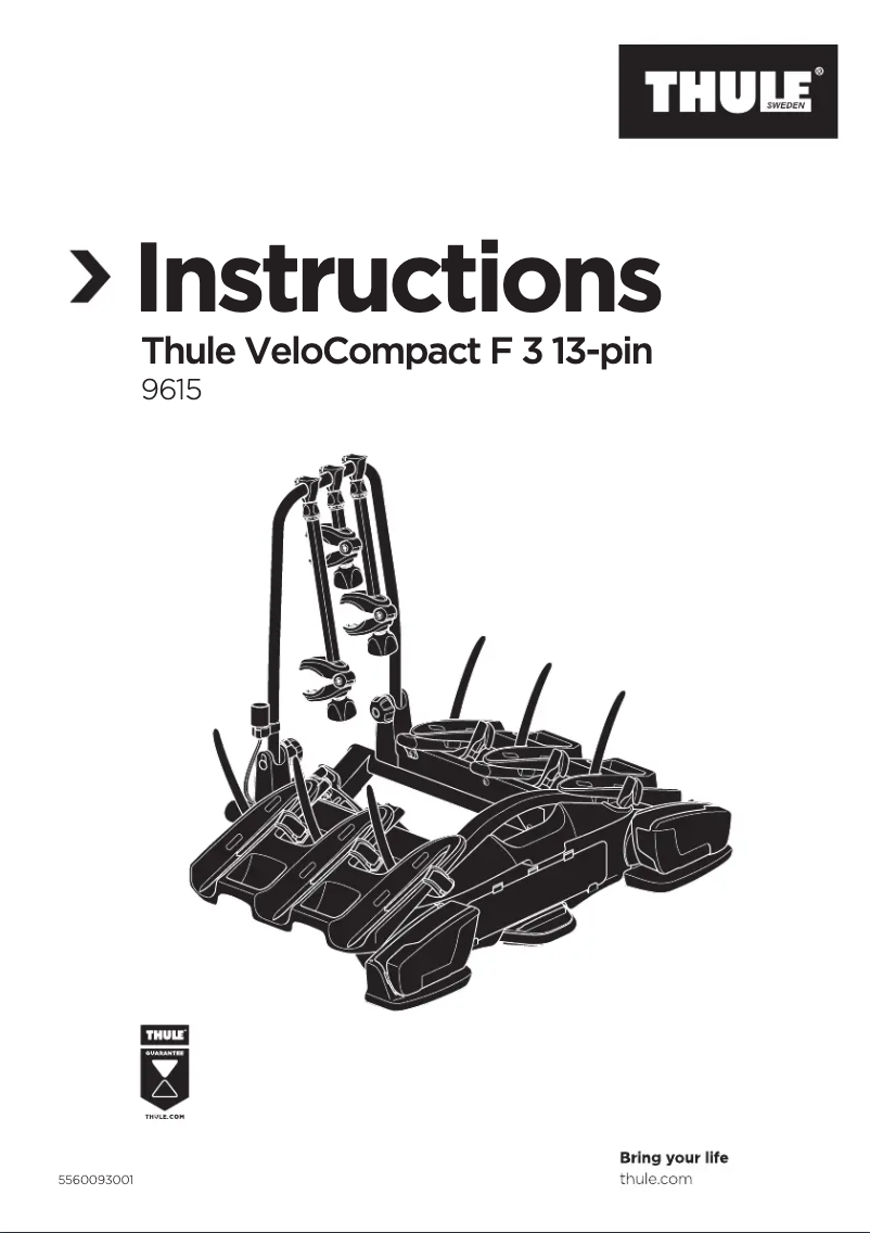 Page 1 de la notice Manuel utilisateur Thule VeloCompact F 3 13-pin