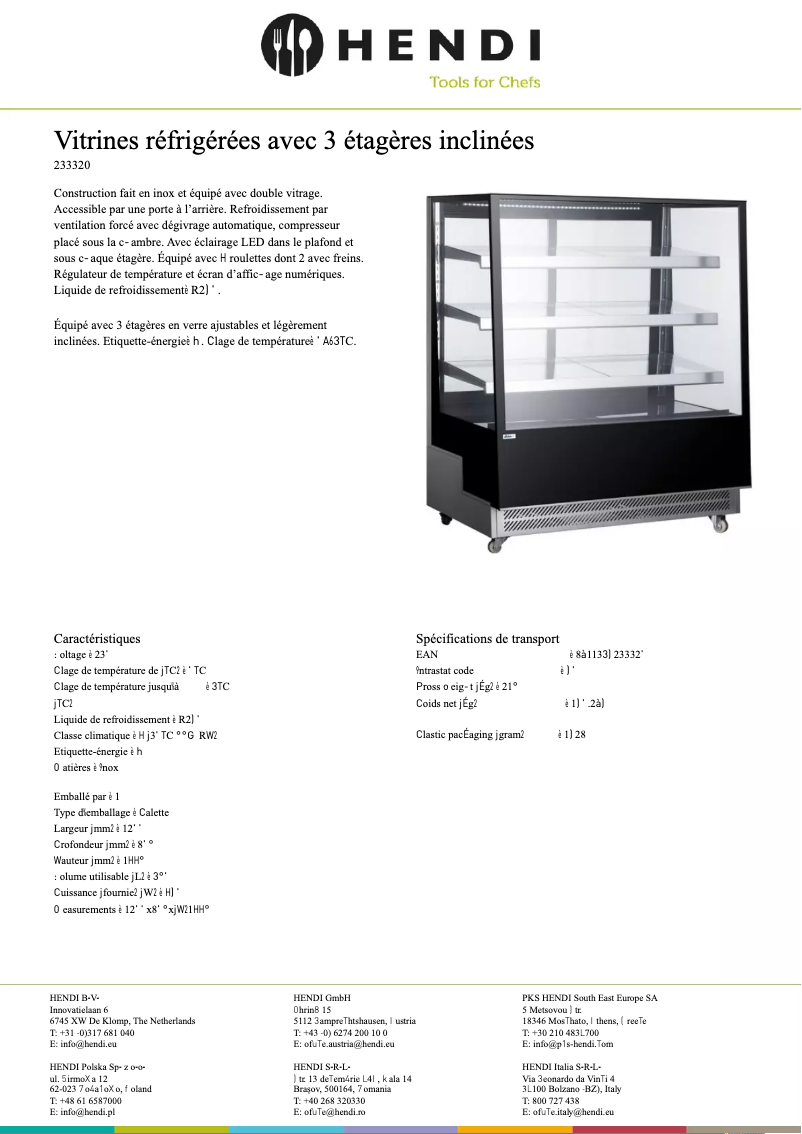 Page n°1 - Fiche technique Arktic 233320