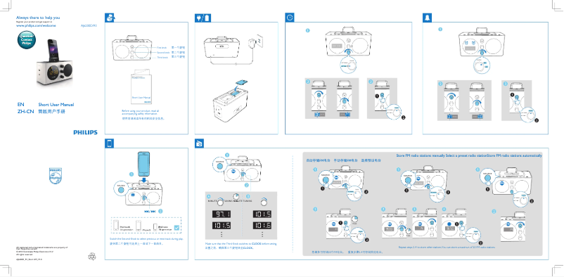 Page 1 de la notice Guide de démarrage rapide Philips AJ6200