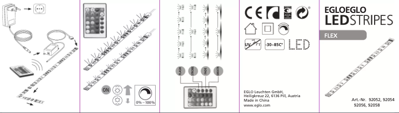 Page 1 de la notice Manuel utilisateur Eglo Flex