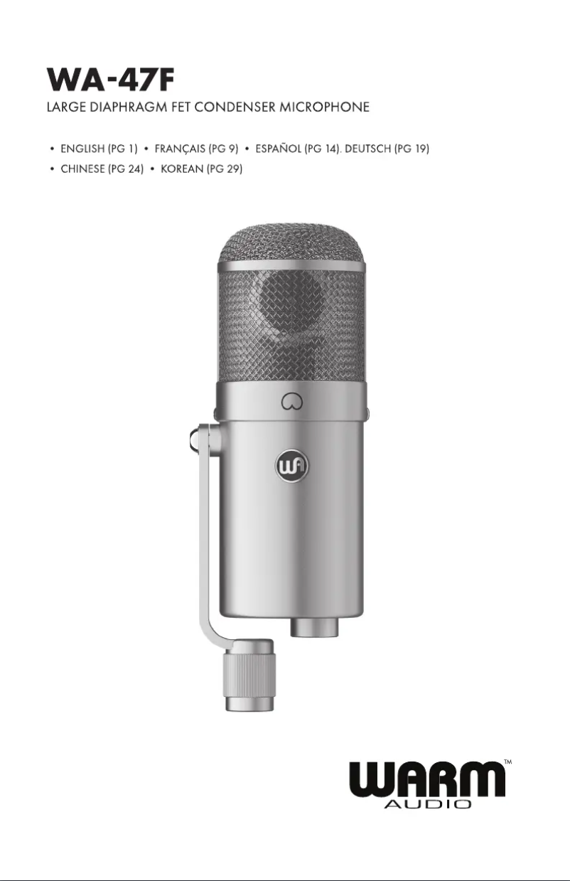 Página 1 del manual Manual de usuario Warm Audio WA-47F