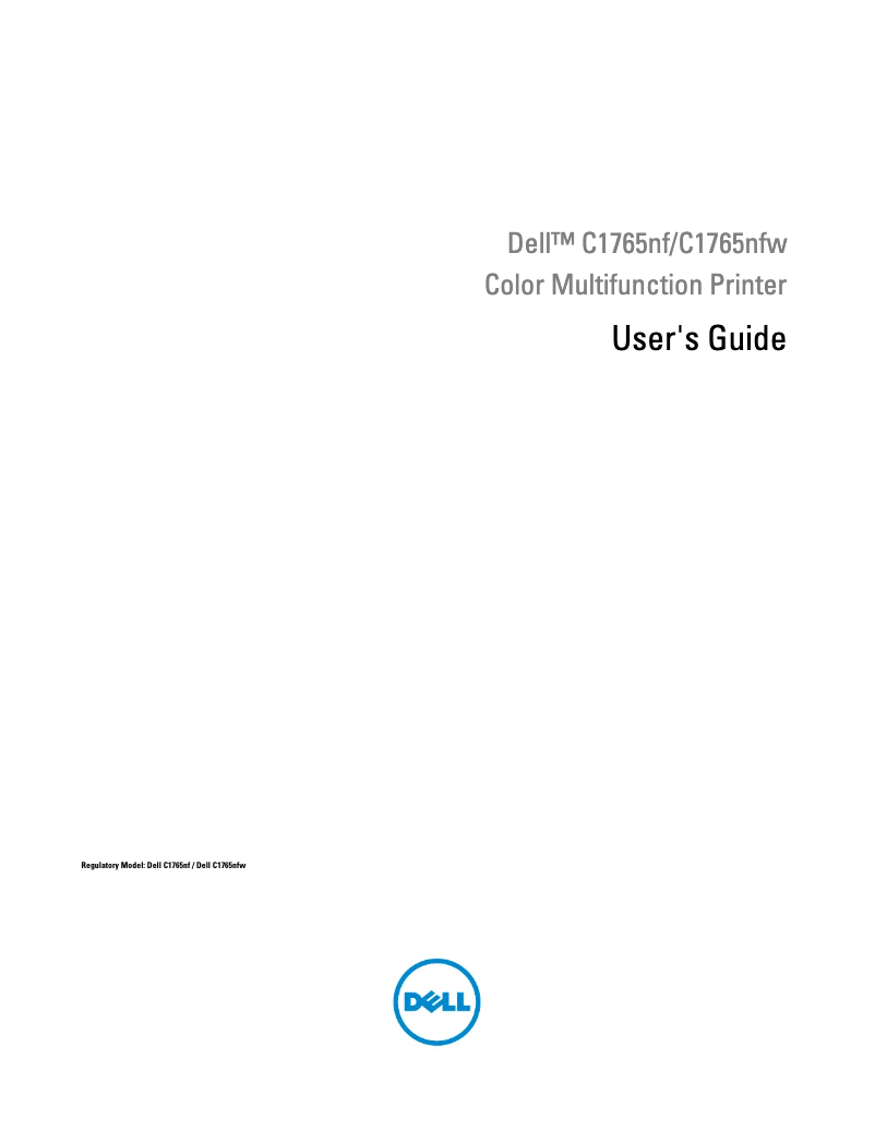 Image de la première page du manuel de l'appareil C1765nfw