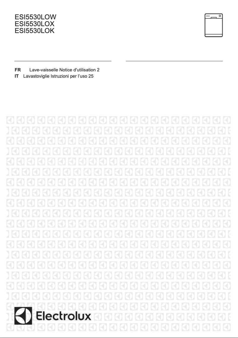 Page 1 de la notice Manuel utilisateur Electrolux ESI5530LOW