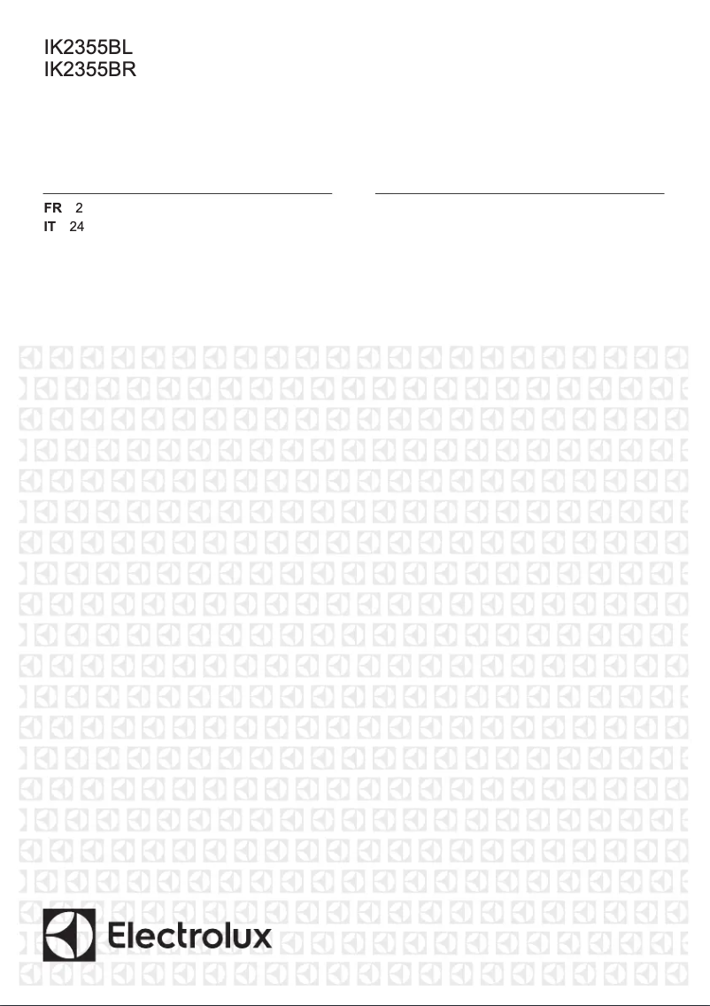 Page 1 de la notice Manuel utilisateur Electrolux IK2355BR