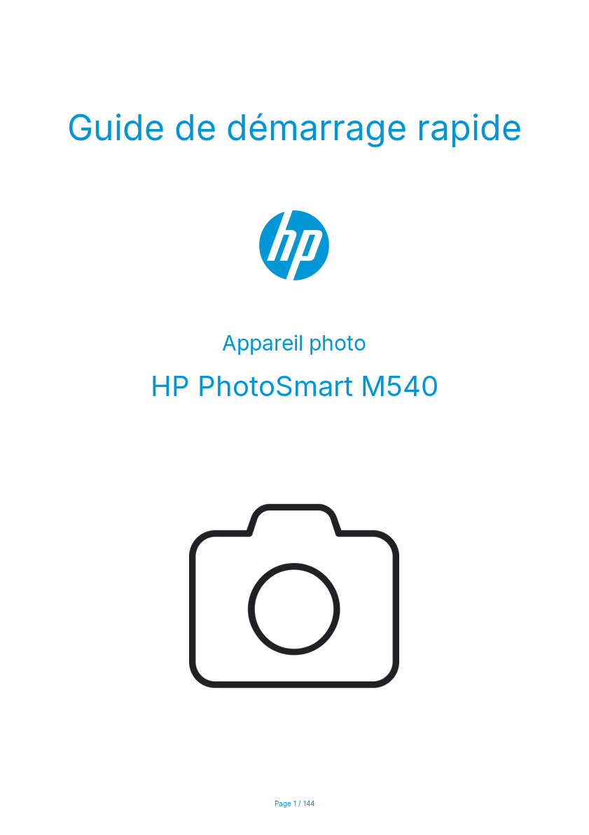 Image de la première page du manuel de l'appareil PhotoSmart M540