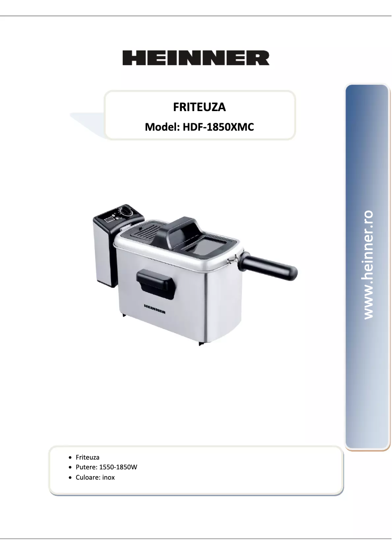 Image de la première page du manuel de l'appareil HDF-1850XMC