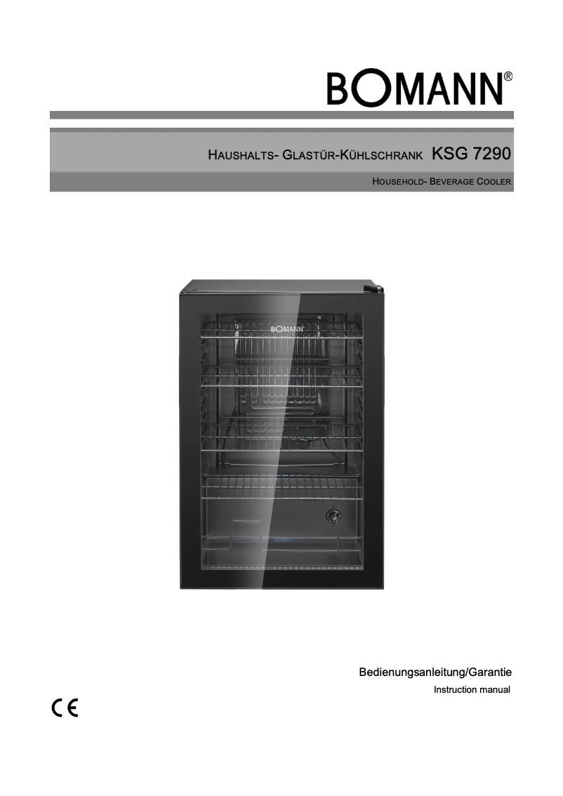 Page 1 de la notice Manuel utilisateur Bomann KSG 7290