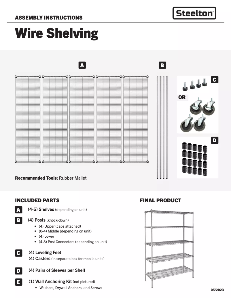 Page 1 de la notice Manuel utilisateur Steelton CJ9035180A4RE