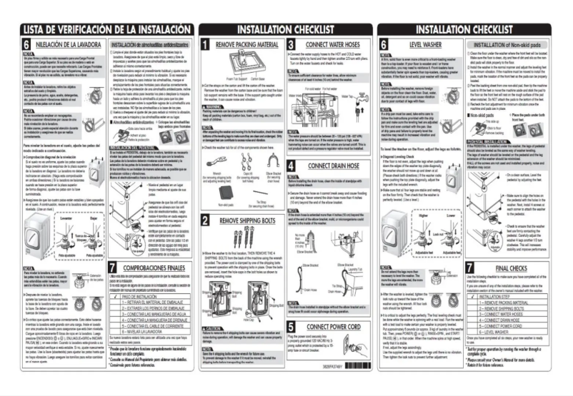 Page n°1 - Fiche technique LG WM3470CW