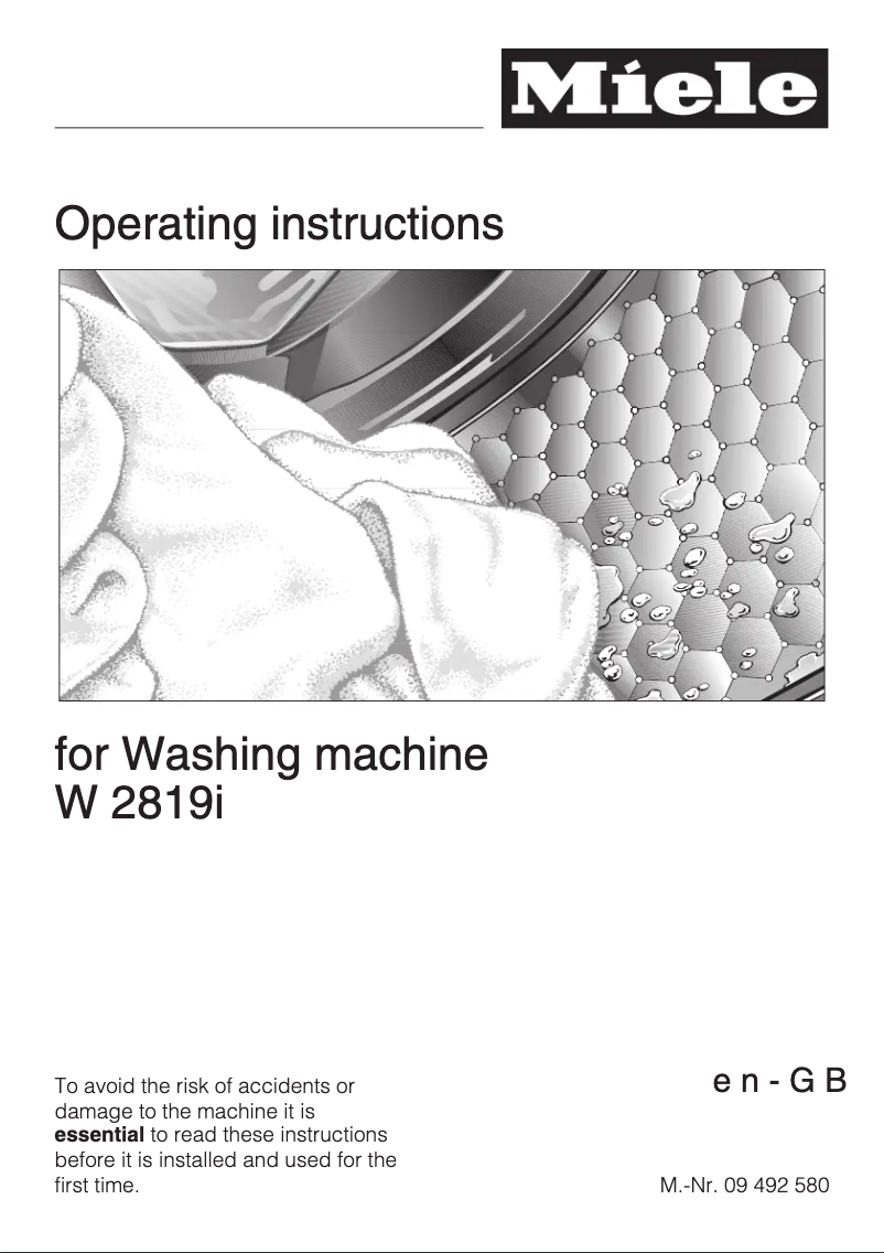 Image de la première page du manuel de l'appareil W 2819 I WH