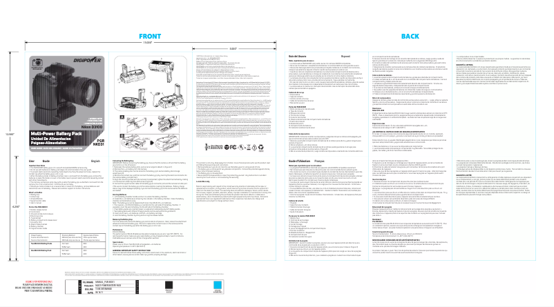 Image de la première page du manuel de l'appareil PGR-NKD31